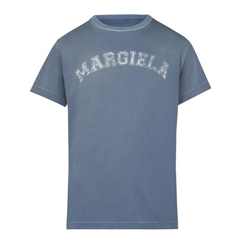 23SS 메종 마르지엘라 로고 티셔츠 블루 S51GC0523 S20079 469